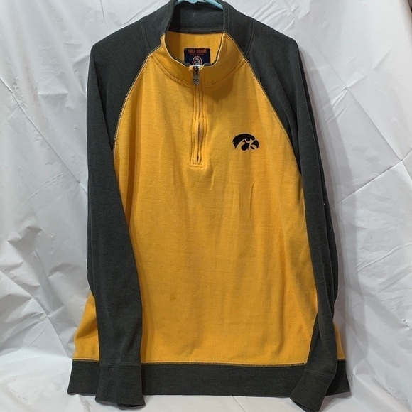 THREE Square By Royce Apparel Iowa Hawkeye Quarter Zip Sweater Sz 2XL - Picture 1 of 5